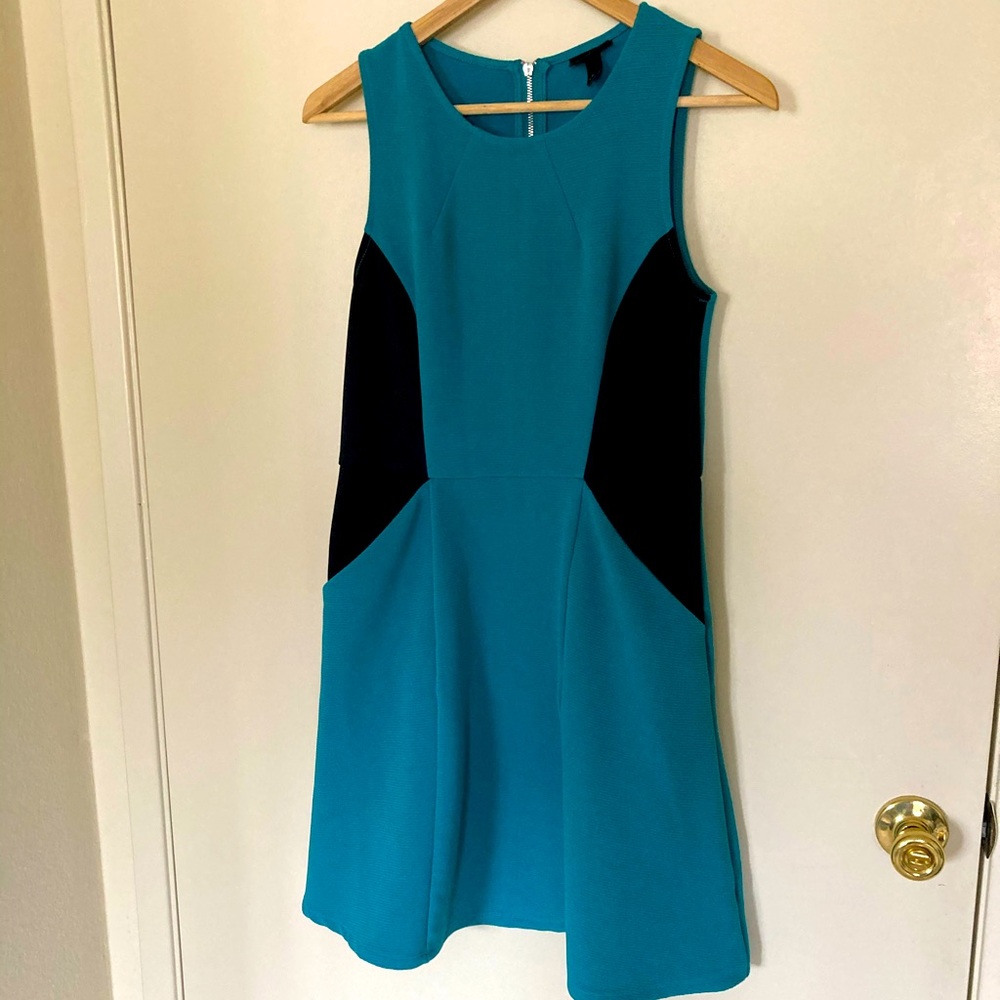 Turquoise Blue Professional Minimalist Dress